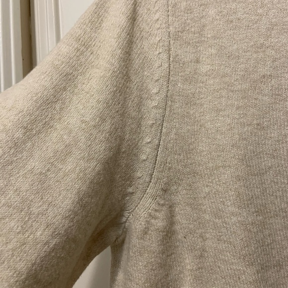 LOFT Paris Sweater Cream Black Eiffel Tower Knit Pullover Top Size Large - Picture 6 of 10